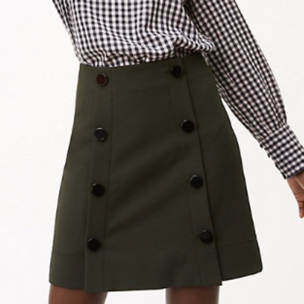Loft Tall Modern Buttoned Skirt
